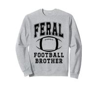 Football Brother Feral Football Big Little Bro Greatest Fan Sweatshirt