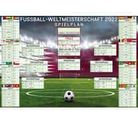 Football - Coupe du Monde 2022 - Planificateur mural Championnat du Qatar - Taille 91,5x61 cm