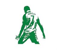 Football Cristiano Ronaldo Autocollant Mur De Vinyle Athlète De Soccer Ronaldo Décalcomanies Murales Art Mural Pour Kis Salle Décoration Salle De Séjour XL 57cm X 74cm Vert