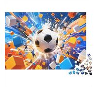 Football Cube Explosion Puzzle, 1000 Pcs pour Adultes Haute Qualité | 70x50cm Carton, Exercice Mental, Coupe Précise, Amateurs De Puzzles, Réduction Du Stress