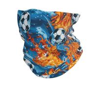 Football De Feu Et De Vague Echarpe Gaiter Anti-UV Gaiter Anti-Solaire Écharpe Demi-Visage pour Ski Randonnée Cyclisme 30X26Cm
