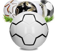 Football 'Derby' - Ballon pour enfants & adultes - taille 5 parfait pour marquer des buts - ballon de sport pour l'intérieur & l'extérieur - blanc/gris