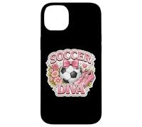 Football Diva Girl Player Lover Woman Coach Fan Football Mom Coque pour iPhone 14 Plus