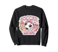 Football Diva Girl Player Lover Woman Coach Fan Football Mom Sweatshirt