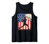 Football Drip Ice Cream Sprinkles 4 juillet Drapeau américain Débardeur