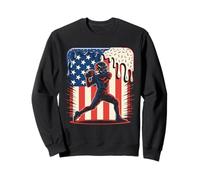 Football Drip Ice Cream Sprinkles 4 juillet Drapeau américain Sweatshirt