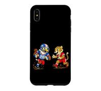 Football Eagle vs Cheetah Mascot Sports Graphic Coque pour iPhone XS Max