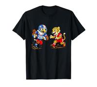 Football Eagle vs Cheetah Mascot Sports Graphic T-Shirt