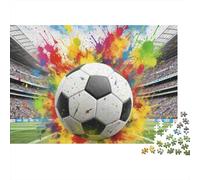 Football Éclaboussure Couleur Puzzle 1000 Pièces Puzzle pour Adultes Stade Loisirs Concentration Cadeau Maison 70x50cm/1000pcs