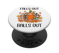 Football Falls Out Balls Out Tis The Season Fall Football PopSockets PopGrip Adhésif