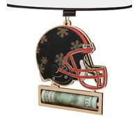Football Fan Money Holder Ornament, Christmas Helmet Money Holder Ornament, Wooden Creative Helmet Home Decor For Birthday Thanksgiving Holiday New Year Kids Adults Family Friends Party