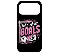 Football, Fille | Joueur de Football, la Vie est à Propos des objectifs et des Passes décisives Coque pour iPhone 17 Pro Max