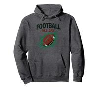 Football Forever NA NK Gridiron Passion Sweat à Capuche, Unisexe pour Adultes, Chiné Foncé, L