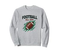 Football Forever NA NK Gridiron Passion Sweatshirt, Unisexe pour Adultes, Gris Chiné, S