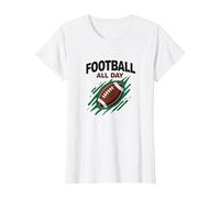 Football Forever NA NK Gridiron Passion T-Shirt, Femme, Blanc, S