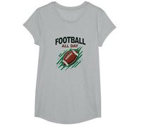 Football Forever NA NK Gridiron Passion T-Shirt, Fille, Gris Chiné, L