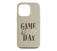Football Game Day Camo Leopard Plaid Motif Neutre Coque pour iPhone 13 Pro