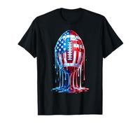 Football Glace Glace Goutte 4 Juillet Drapeau Américain T-Shirt