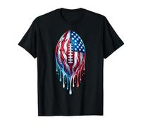 Football Glace Glace Goutte 4 Juillet Drapeau Américain T-Shirt