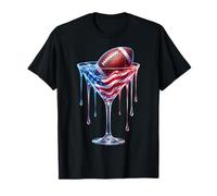 Football Glace Glace Goutte 4 Juillet Drapeau Américain T-Shirt