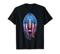 Football Glace Glace Goutte 4 Juillet Drapeau Américain T-Shirt
