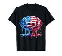 Football Glace Glace Goutte 4 Juillet Drapeau Américain T-Shirt