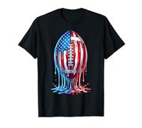 Football Glace Glace Goutte 4 Juillet Drapeau Américain T-Shirt