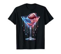 Football Glace Glace Goutte 4 Juillet Drapeau Américain T-Shirt