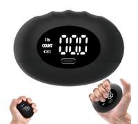Football Grip Strength Tester with Digital Display - 396LBS Max, Ergonomic & Portable for Fitness Enthusiasts, Middle-Aged & Elderly (Black)