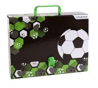 Football GROSSE, porte-documents avec poignée pour garçon, rigide pour l'école POUR JOUEUR A4 XXL 9 cm (Football B)