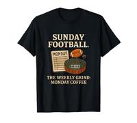 Football Humor The Weekly Grind Monday Café Espresso Marron T-Shirt