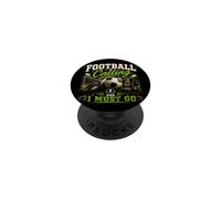 Football is Calling & I Must Go Illustration Graphic Designs PopSockets PopGrip Adhésif