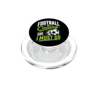 Football is Calling & I Must Go Illustration Graphic Designs PopSockets PopGrip pour MagSafe