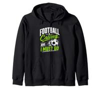 Football is Calling & I Must Go Illustration Graphic Designs Sweat à Capuche