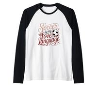 Football is My Love Lecteur de Balle avec Motif Graphique Manche Raglan