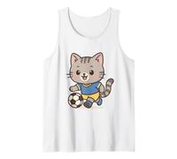 Football Kawaii Chat Dessin Animal Mignon Illustration Débardeur
