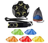 Football Kick/Lancer Entraîneur 20 Bonnets D'entraînement de Football Ceinture Entrainement Football Réglable en Plastique Coloré Football Entrainement Kit pour Adultes Et Enfants(Ballon Non Inclus)