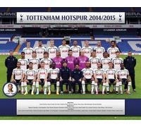 Football - Mini Poster - Tottenham Hotspur - Team Photo 14/15 + 2 Pc. baguettes d'affiche bois 50,5 cm noir