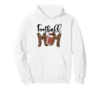 Football Mom Leopard American Football Mothers Day Mom Mama Sweat à Capuche