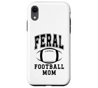 Football Mom,Loud Proud Cheer Mom Feral Football Mama Sports Coque pour iPhone XR