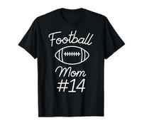 Football Mom Number 14 Plus Grand Fan Woman Team Game My Son T-Shirt