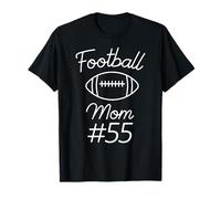 Football Mom Number 55 Plus Grand Fan Woman Team Game My Son T-Shirt