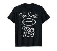 Football Mom Number 58 Plus Grand Fan Woman Team Game My Son T-Shirt