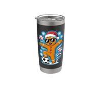 Football Noël Soccer Noël Fun Gobelet isotherme en acier inoxydable double paroi