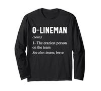 Football Offensive O-Lineman Définition Funny Sports Lineman Manche Longue
