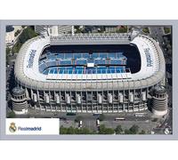 Football - Poster - Stade du Real Madrid + cadre amovible, Shinsuke® Maxi MDF argenté, vitre acrylique