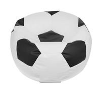 Football Pouf M en Simili Cuir, Pouf Fauteuil Gaming Enfant, 65x45cm, Noir - Ecopuf