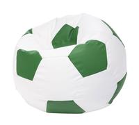 Football Pouf M en Simili Cuir, Pouf Fauteuil Gaming Enfant, 65x45cm, Vert - Ecopuf