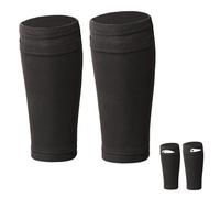 Football Protège-Tibia Chaussettes, Chaussette Protège Tibia de Football Enfants, Noir Respirantes Support Protèges Tibias Foot Manchon, Respirants pour Les matchs de Footballs débutants