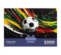 Football Puzzle 1000 Pièces Cadeau Unique Jeu Éduchatif Défi Jouet À De Qualité Supérieure Peinture Art pour Adultes Et Enfants À Partir De 14 Ans 70x50cm/1000pcs